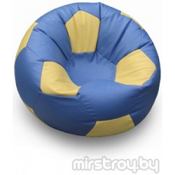 Бескаркасное кресло Мяч "Синий с жёлтым"